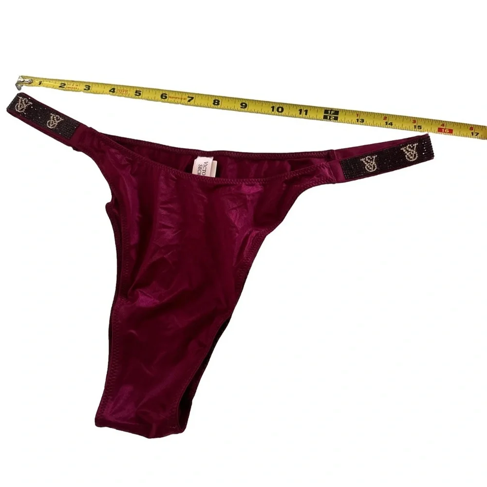 Victoria’s Secret Very Sexy Burgundy Brazilian Panty with Logo Waistband